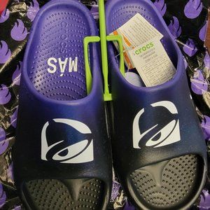 Taco Bell Croc Slides sz 9 Women NWT Limited Edition